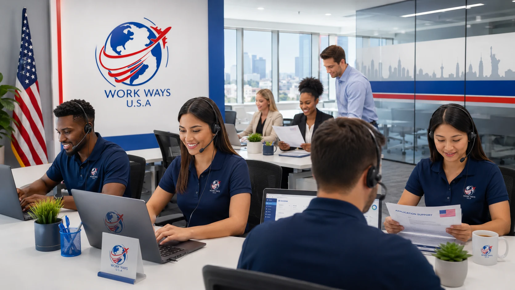 Work Ways USA applicant support team at work